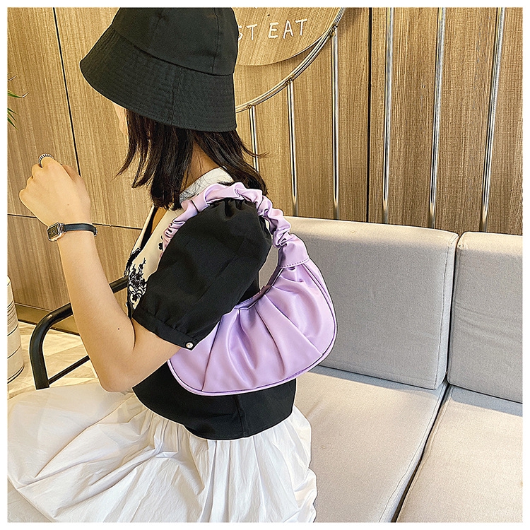 Túi Xách JASMIN NOIR Đeo Vai Màu Sắc Ngọt Ngào Thiết Kế Nhún Xếp Ly Thời Trang Cho Nữ