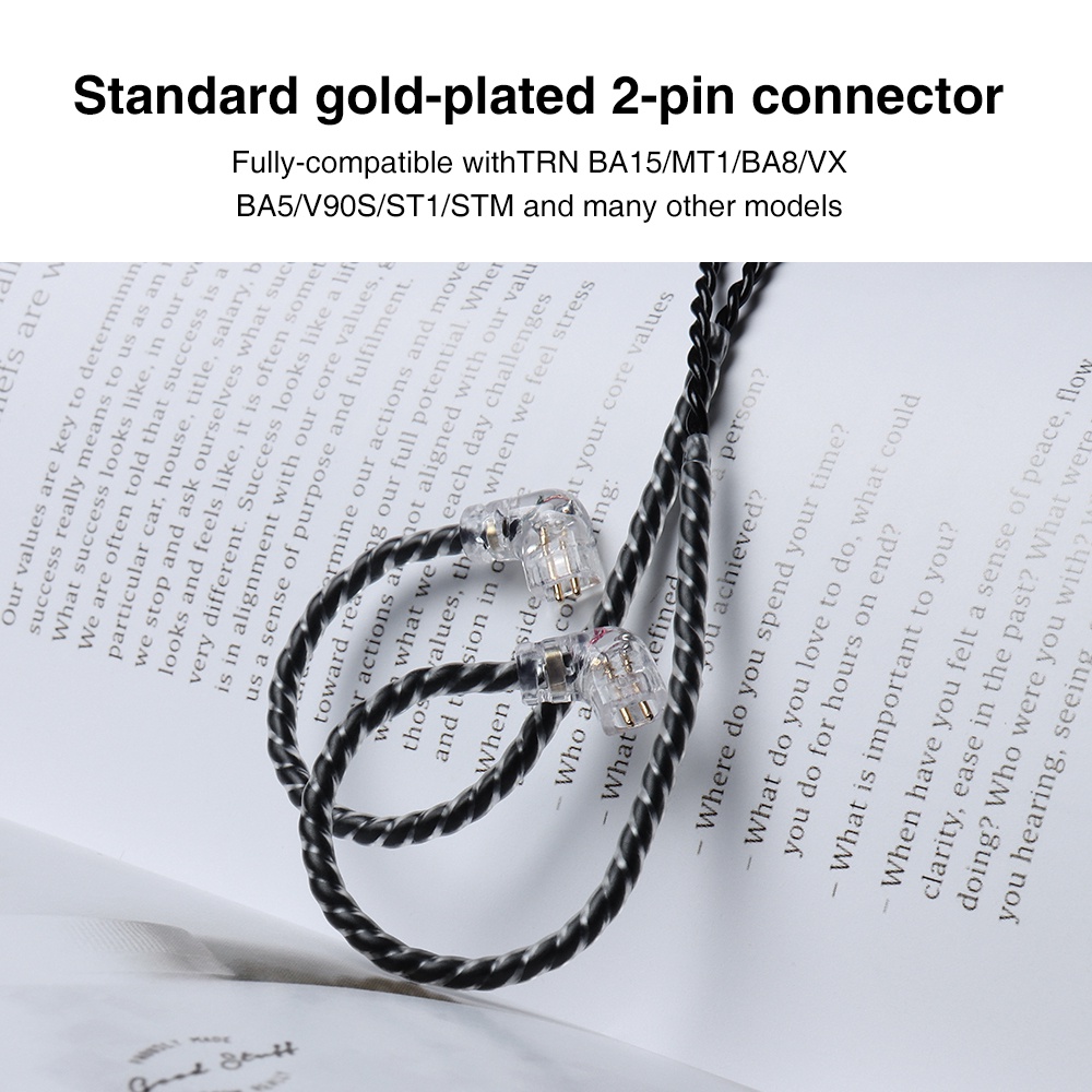 Trn Dây Cáp Tai Nghe Loại c Màu Bạc a6 Cho trn mt1 vx ba15 kz zs10 / zsx / zsn pro / asx / c12 / c16 / as16 / Zrx / edx