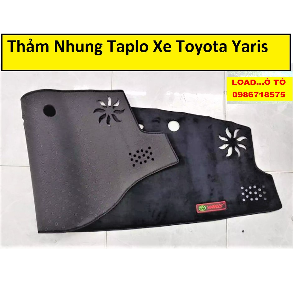 Thảm Chống Nắng Taplo Xe Toyota Yaris 2022-2019 Mẫu Nhung Cao Cấp