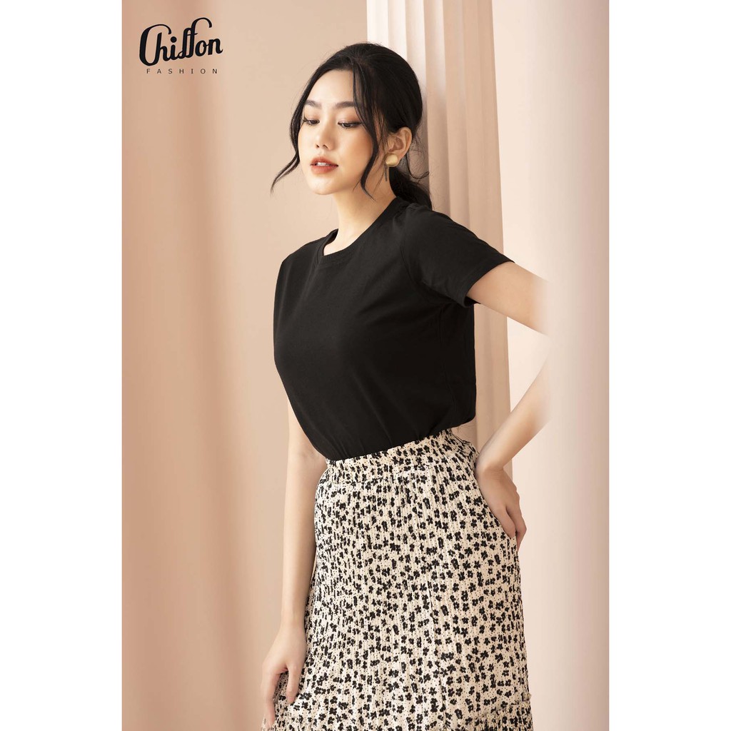 Áo phông cổ tròn basic co giãn 2 chiều