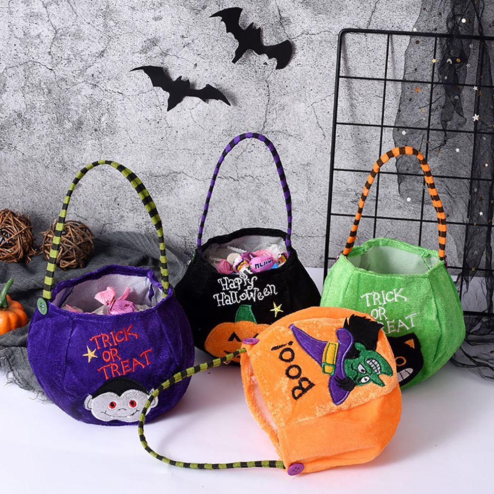 CHOOKEY Túi Đựng Kẹo Halloween Hình Bí Ngô