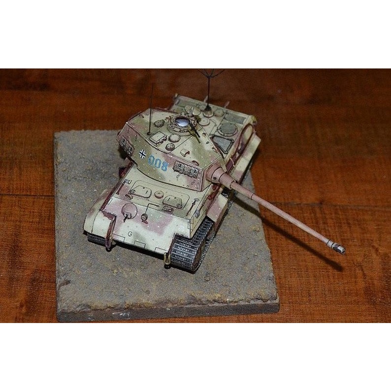 Bộ kit mô hình giấy 3D Xe tăng Tiger II German Tank