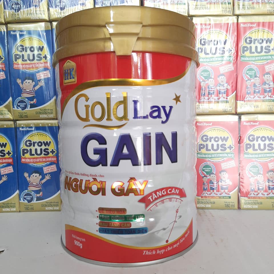 Sữa tăng cân Goldlay Gain 900g - Sữa Goldlay Gain dành cho người gầy, thích hợp mọi lứa tuổi