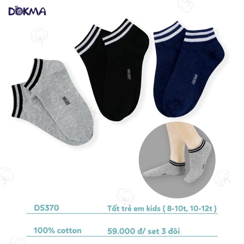 Tất trẻ em kids dokma sét 3 đôi (8 tuổi-12 tuổi )