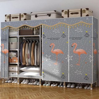 Tủ Vải Quần Áo loai 1 bền nhất Tủ khung Thép titan 4 buồng cỡ lớn 2m1