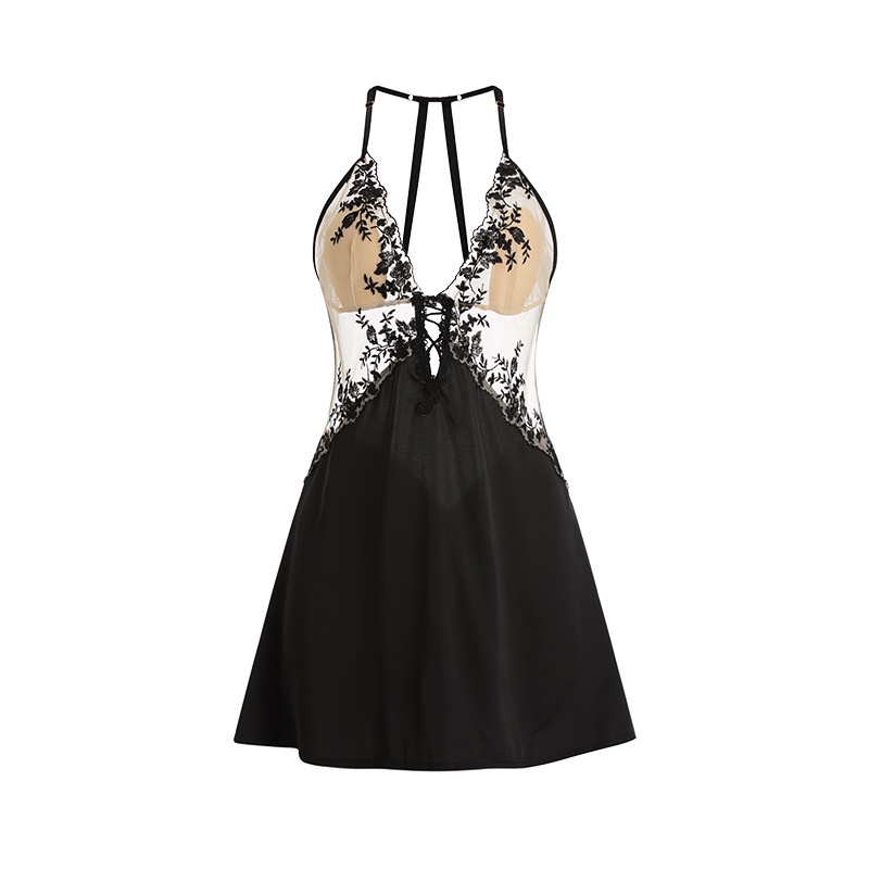 Váy Ngủ Có Đệm Ngực Thu Đông Sexy Hở Lưng Cám Dỗ Hai Dây MS1298 [CWEAR.SEXY_ĐỒ NGỦ &amp; NỘI Y CAO CẤP]