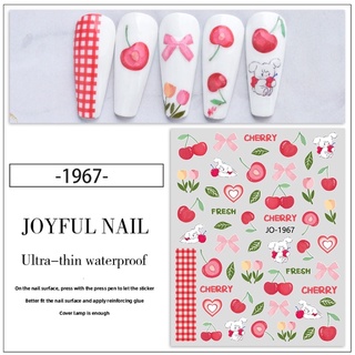 sticker dán móng tay nail 3d hoa quả mẫu mới