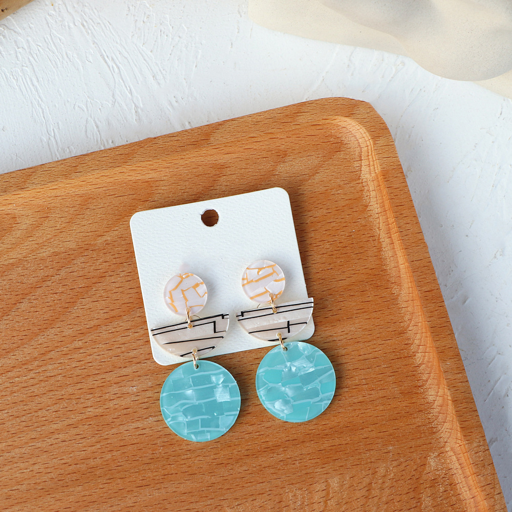 Hoa Tai Dáng Dài Hoạ Tiết Hình Học Độc Đáo Thời Trang