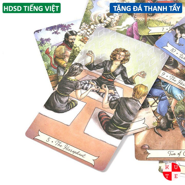 Bộ Bài Everyday Witch Tarot 78 Lá Bài Tặng Hướng Dẫn Tiếng Việt Và Đá Thanh Tẩy C17