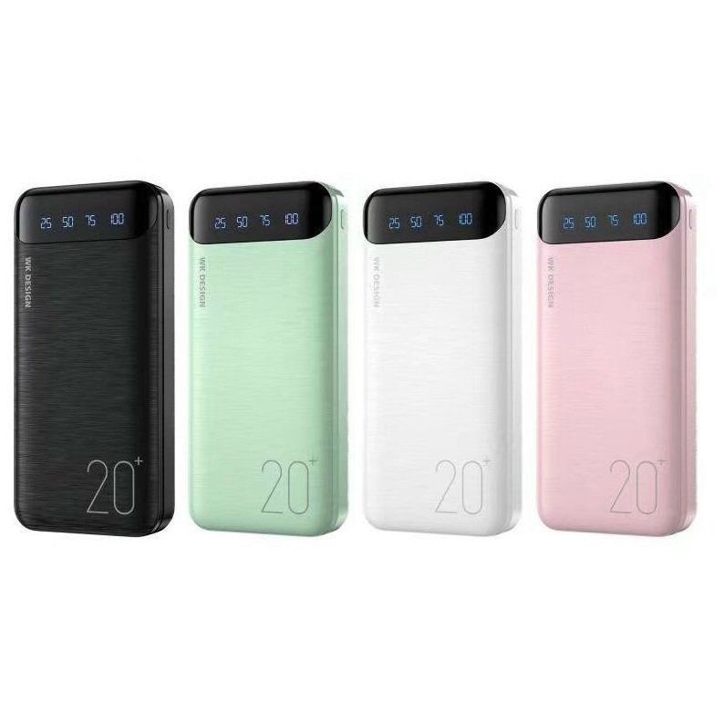 Sạc dự phòng mini 10000 mAh WK DESIGN WP161 pin dự phòng tích hợp đèn led hỗ trợ sạc nhanh 2.1A - Bảo Hành 6 tháng