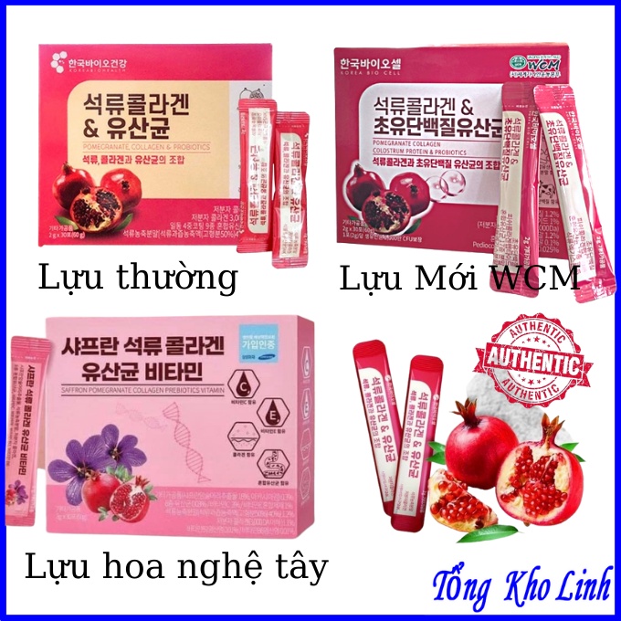 Collagen Lựu Đỏ Hàn Quốc 30 Gói Chính Hãng - Bột Uống Colagen Trắng Da | BigBuy360 - bigbuy360.vn