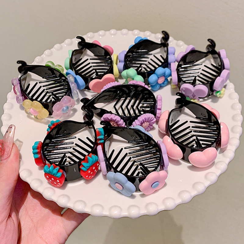 Kẹp Tóc Đuôi Ngựa Cố Định Lưng Cao Thời Trang Mùa Hè Cho Bé Gái