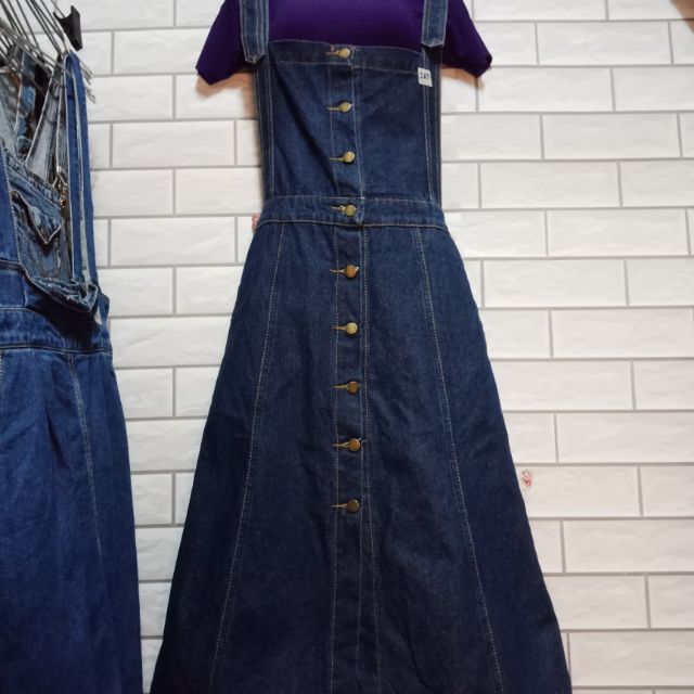 Yếm jeans dáng dài eo 80. S29