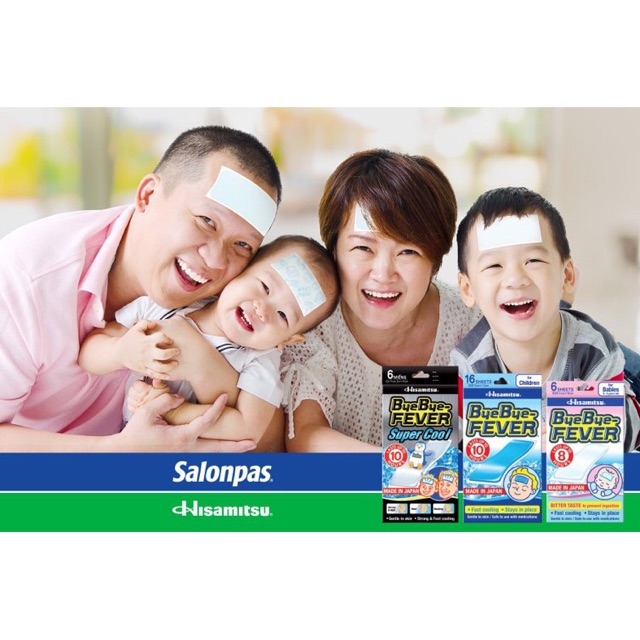 Miếng dán hạ sốt cho trẻ sơ sinh, trẻ em và người lớn Byebye Fever