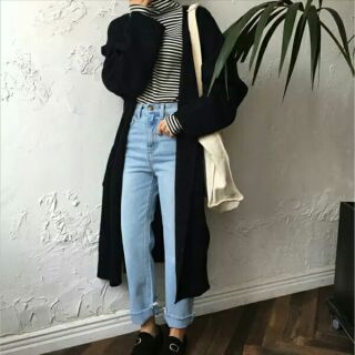 Áo khoác cardigan len dáng dài