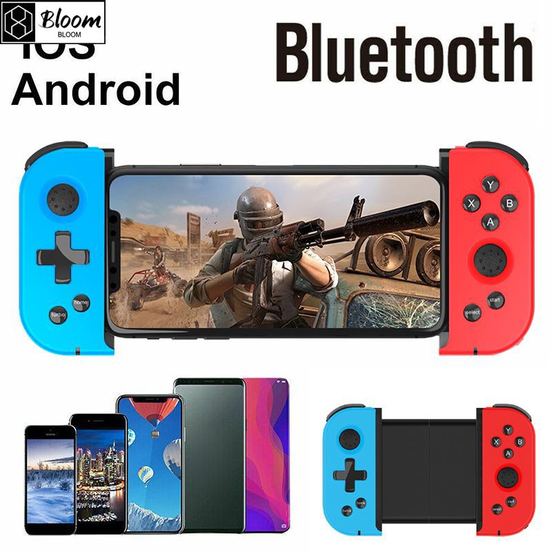 Bộ điều khiển trò chơi bluetooth thu gọn không dây kèm dây cáp USB cho điện thoại Android iOS
