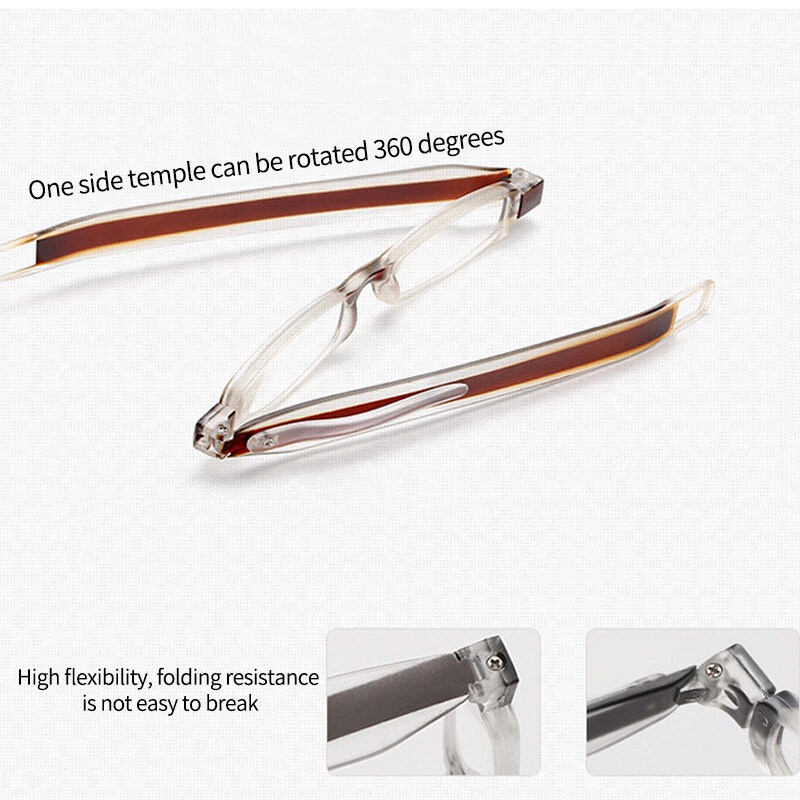 Kính Đọc Sách TR90 Chống Ánh Sáng Xanh Xoay 360 Độ Kèm Bút Đọc Tiện Dụng