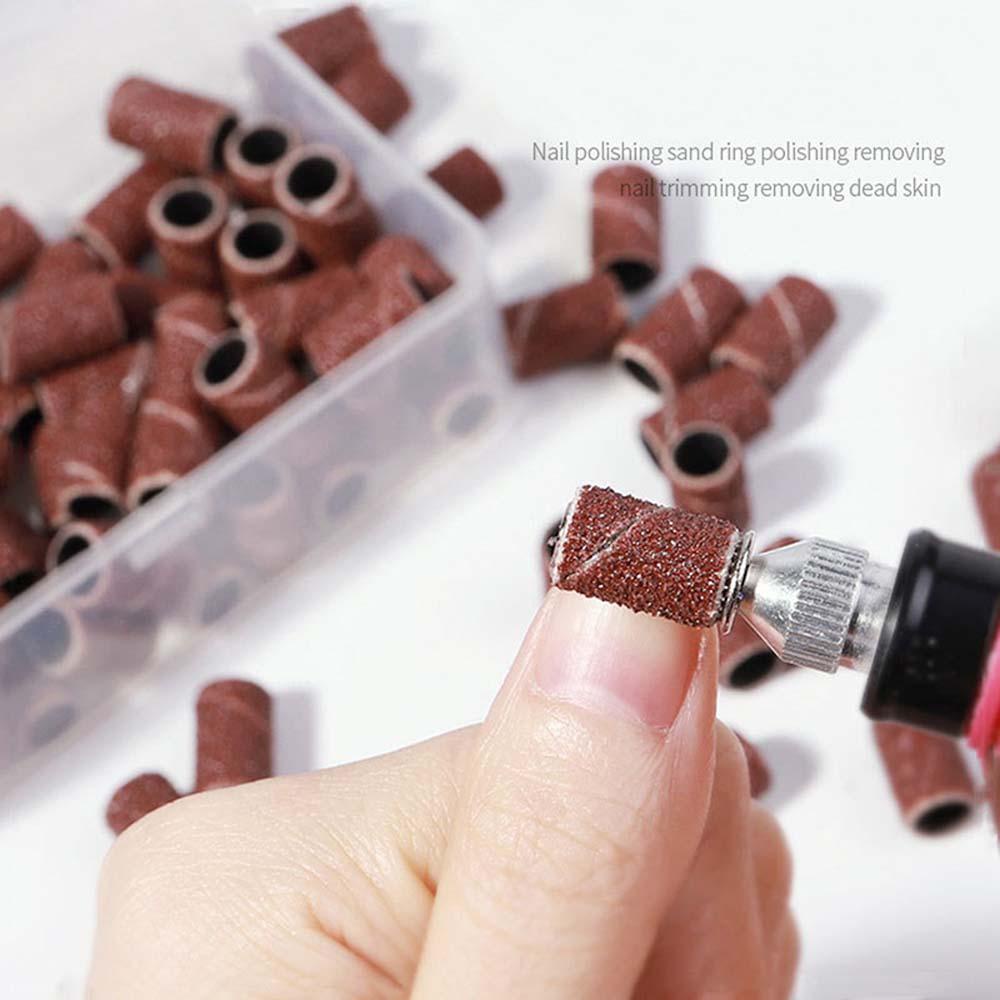 Set 100 Dải Giấy Nhám 80 &quot;120&quot; 180 &quot;Thay Thế Cho Máy Đánh Bóng Móng Tay