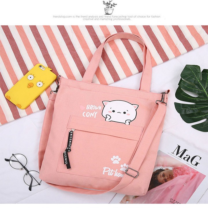 Túi tote size đại cony đáng yêu có ảnh thật