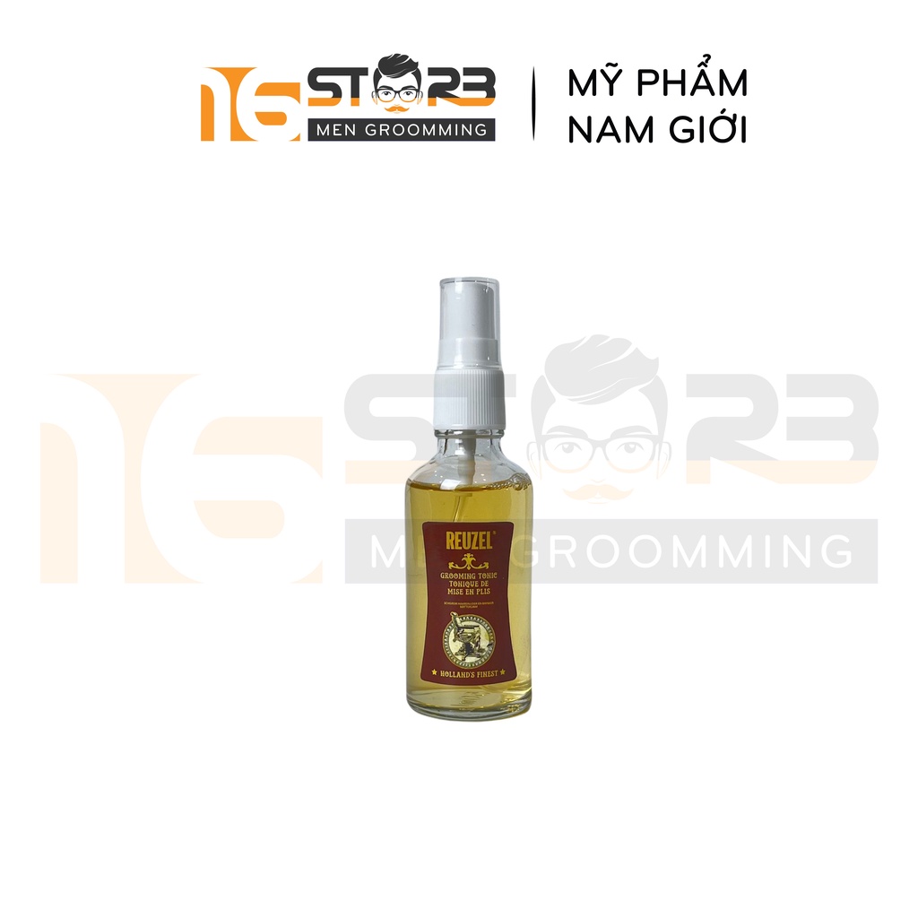 Combo Xịt tạo phồng tóc Pre Styling Reuzel Grooming Tonic 50ml + Lược Bán Nguyệt ChaoBa CH1200