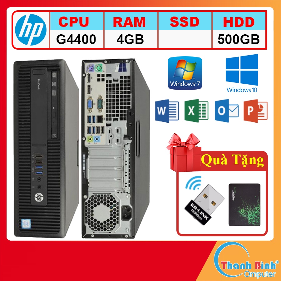 Máy Tính Đồng Bộ 💟ThanhBinhPC💟 Máy Tính Văn Phòng - HP ProDesk 600G2 ( Pentium G4400/ 4GB/ 500G ) - Bảo Hành 12 Tháng.
