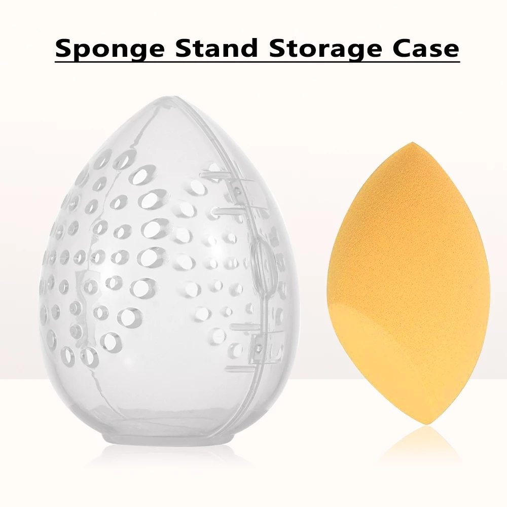 [1 Piece Makeup Sponge Storage Case] [Beauty Blender Sponge Stand Holder] [Cosmetic Puff Drying Rack] [Makeup Tools]