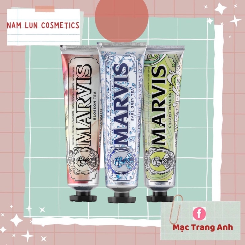 Kem đánh răng Marvis TEA Collection vị trà