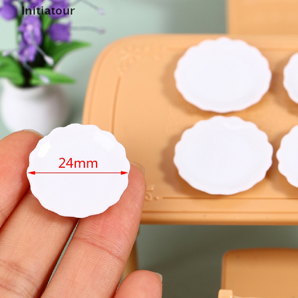 Set 2 Đĩa Sứ Đựng Món Tráng Miệng 1: 12 Dùng Trang Trí Nhà Búp Bê