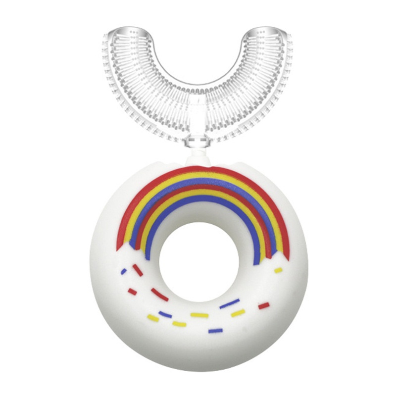 Bàn Chải Đánh Răng Bằng Silicon Hình Chữ U Họa Tiết Hoạt Hình Cho Bé