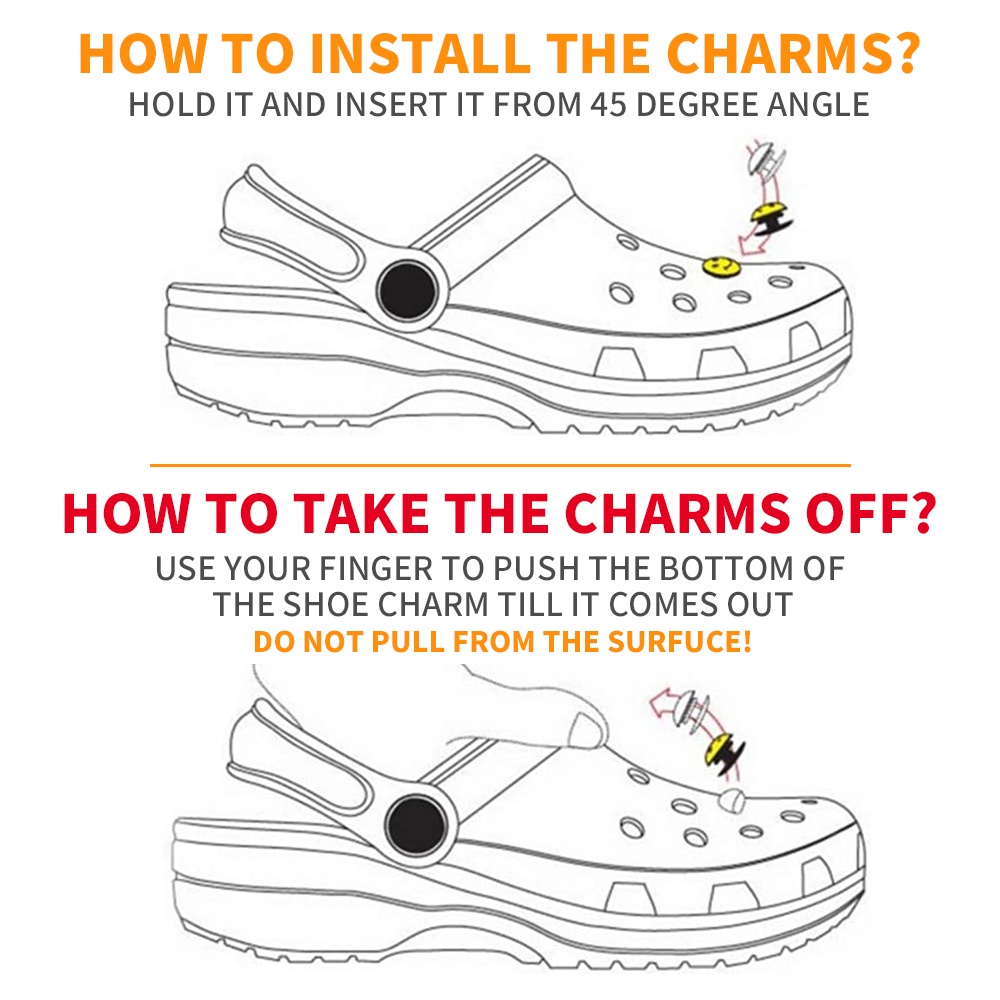 1 Bộ 6 Phụ Kiện Trang Trí Giày Crocs Hình Chú Gấu Đính Kim Sa Xinh Xắn