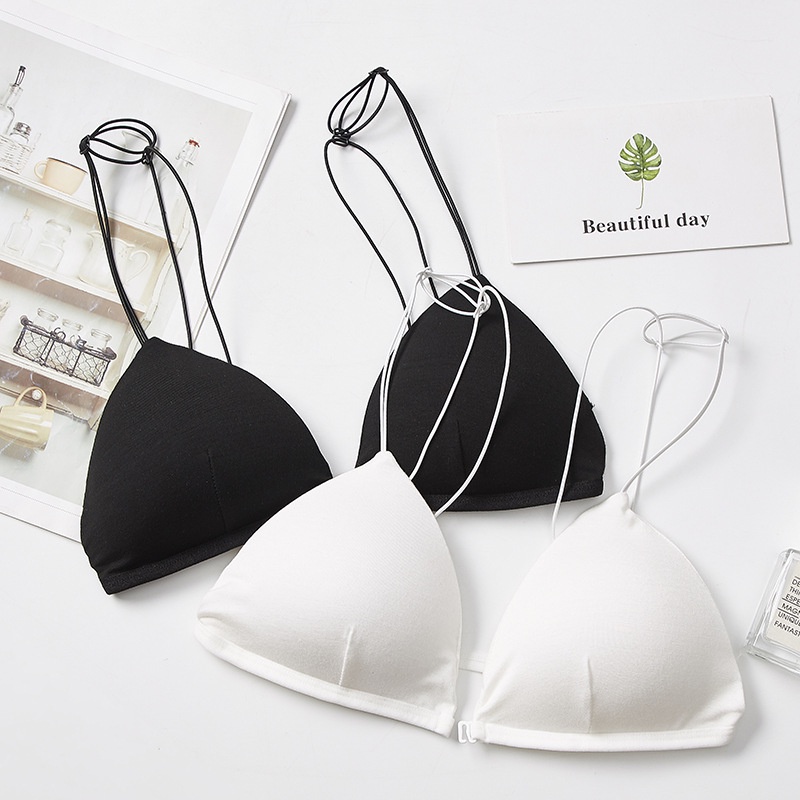 Áo bra 2 dây mảnh cài trước - Áo ngực không gọng đệm mỏng - Bra nữ chất thun mềm mịn VALICA B2099