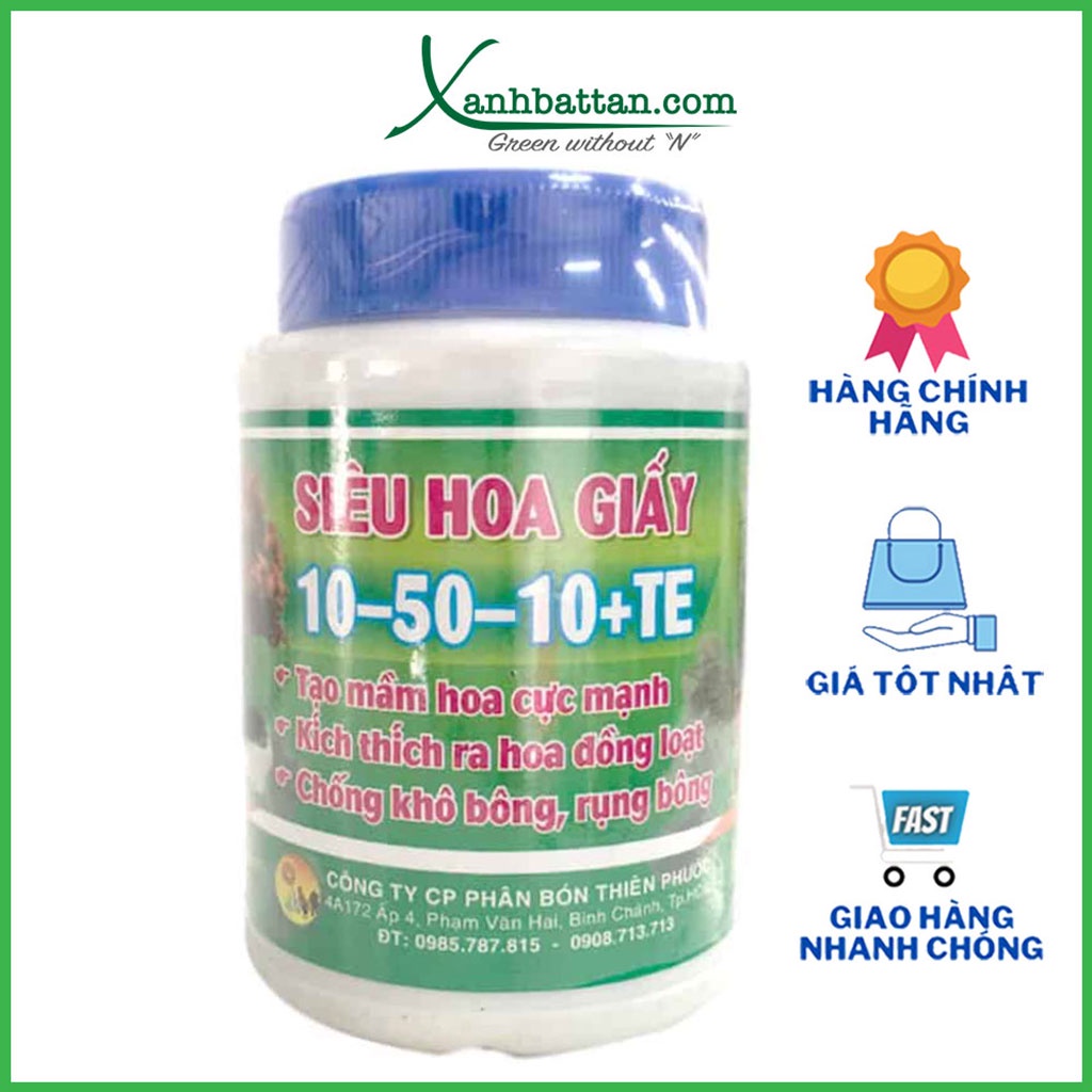 Phân Bón Siêu Kích Hoa Cho Hoa Giấy 10-50-10+TE - 100 Gram