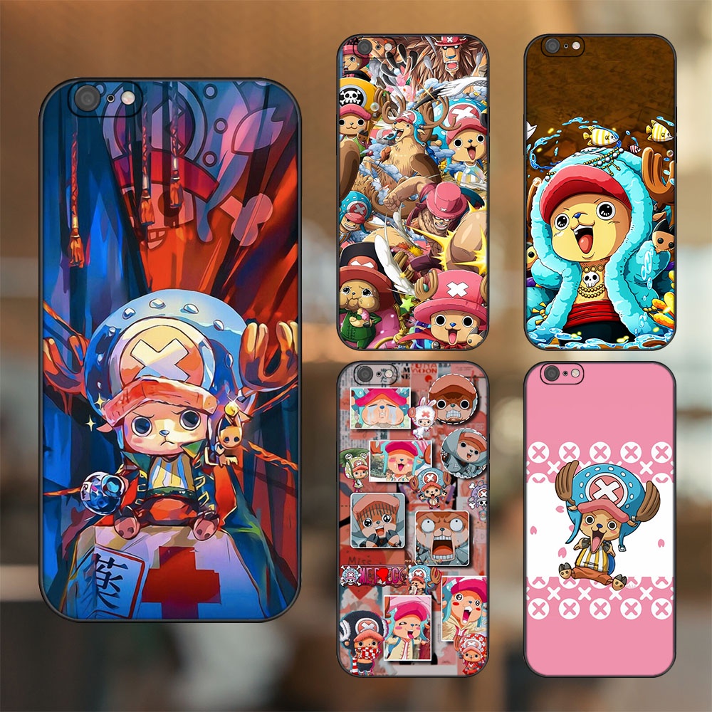 Ốp lưng iPhone 6 Plus, 6s Plus dẻo đen cạnh vuông in hình Chopper One Piece Đảo Hải Tặc