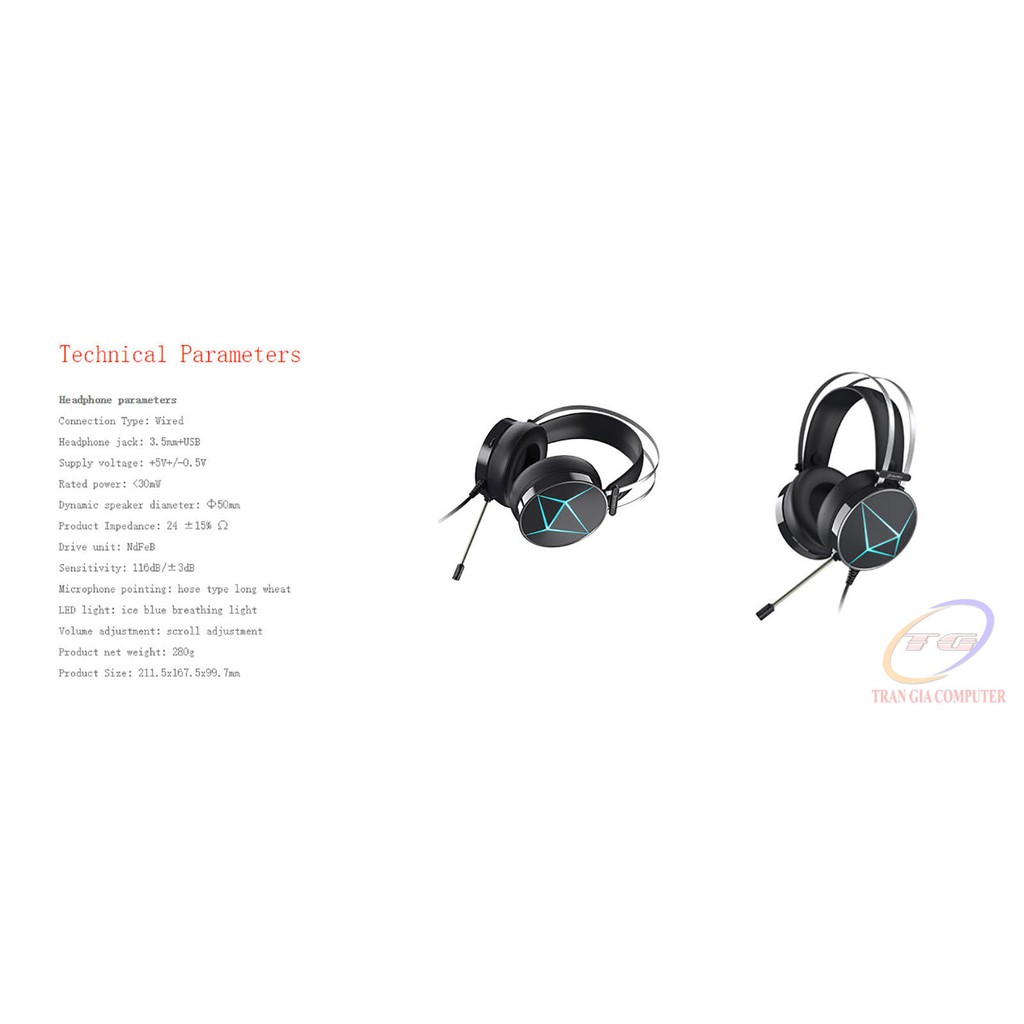 Tai nghe Over-ear Dareu EH722S (Đen)