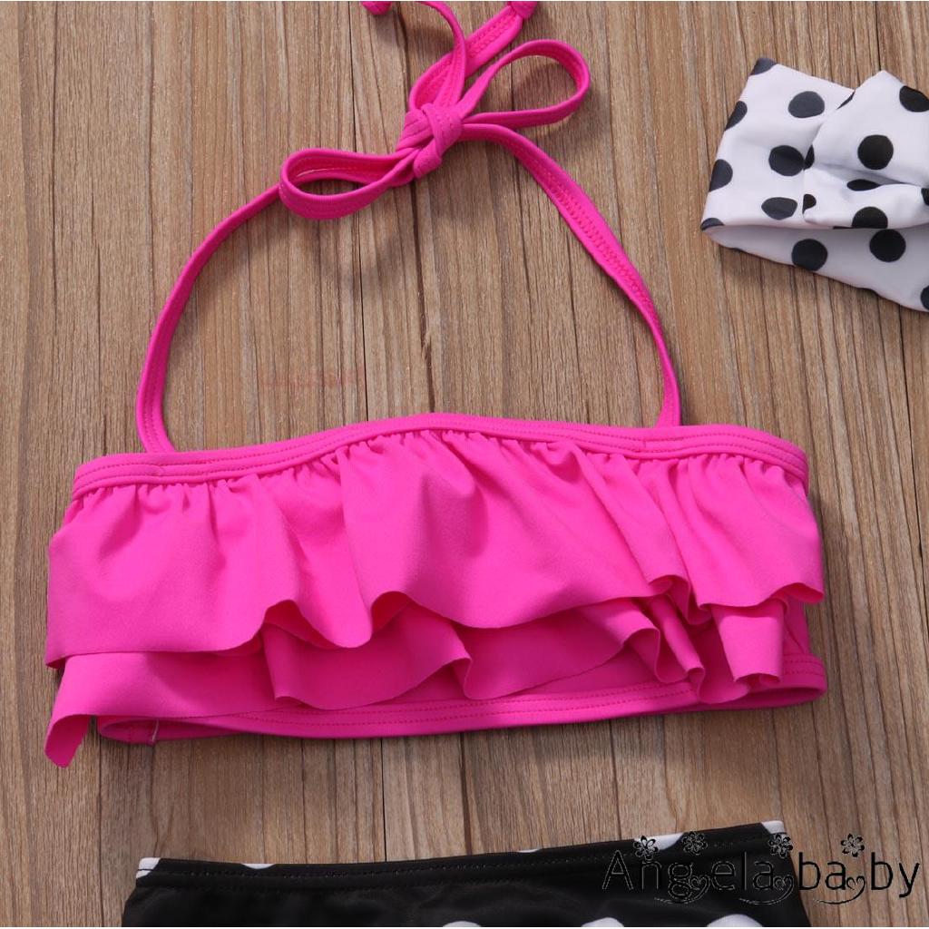 Nel-3 Cái Tập Đi Trẻ Em Bé Gái Đồ Bơi Đồ Bơi Bộ Đồ Tắm Tankini Bikini