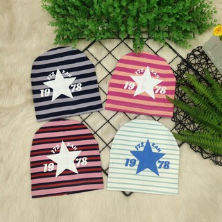 (Mã xả 05) Set 02 Mũ thun cotton  cho bé chất mềm mại dễ chịu (3-12 tháng)