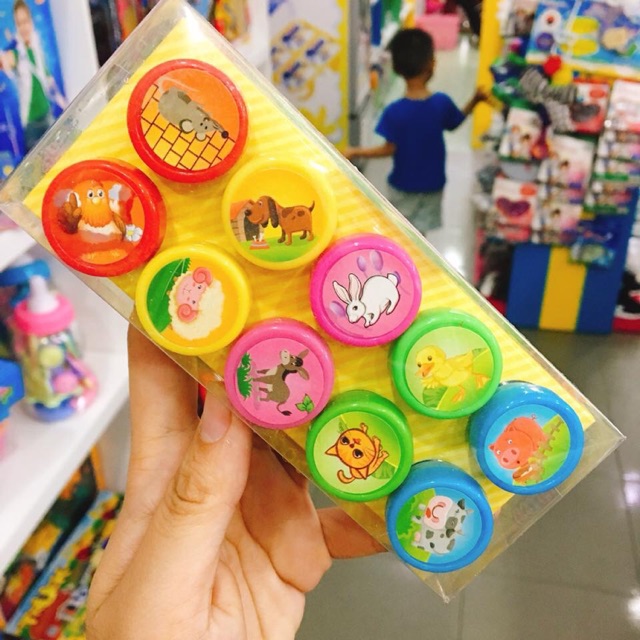 Set 10 con dấu đồ chơi cho bé