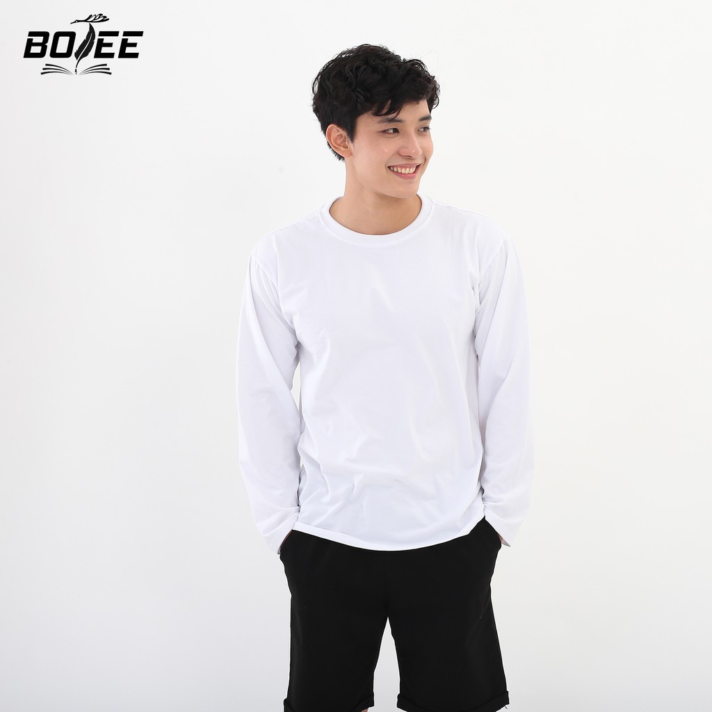 Áo thun dài tay trơn Basic BOTEE form rộng unisex nam nữ | BigBuy360 - bigbuy360.vn
