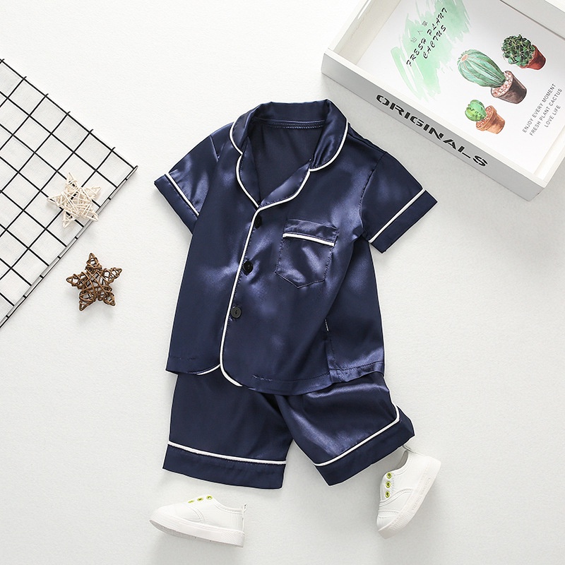 Bộ Pijama Lụa Cộc Tay Minky Soon Cho Bé Trai Và Bé Gái Từ 6-28kg