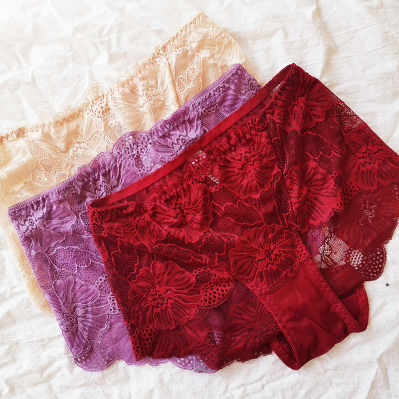 AOFEIQIKE Quần lót ren hoa thiết kế quyến rũ size l-xxl
