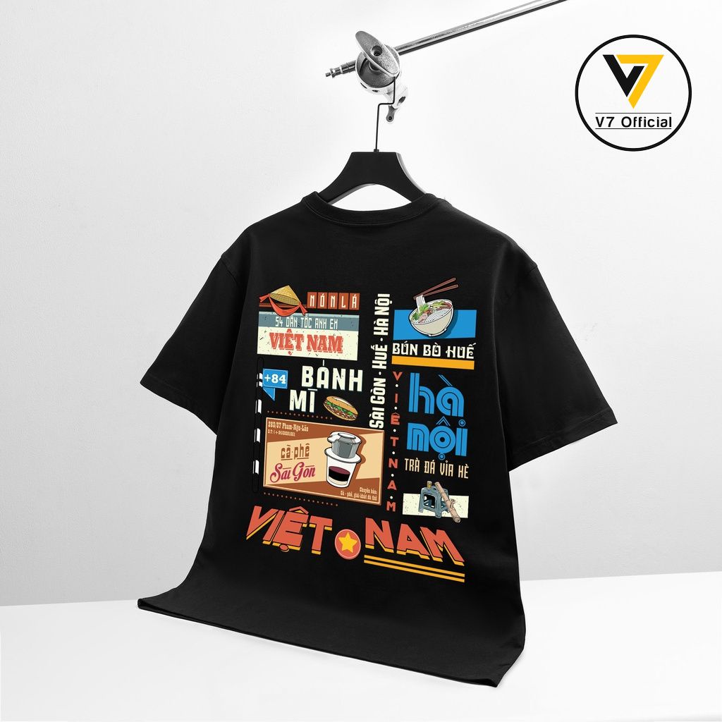 Áo thun TEELAB Việt Nam , áo Phông Oversize dáng Unisex coton dày dặn- V7 Official