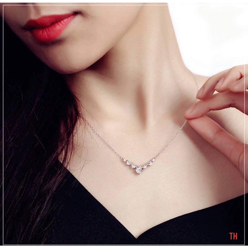 Dây chuyền bạc lên rất là xinh