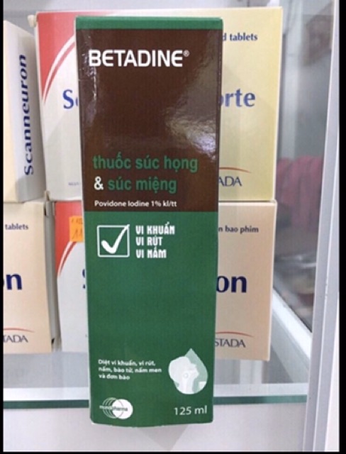 Dung dịch vệ sinh  họng miệng betadine