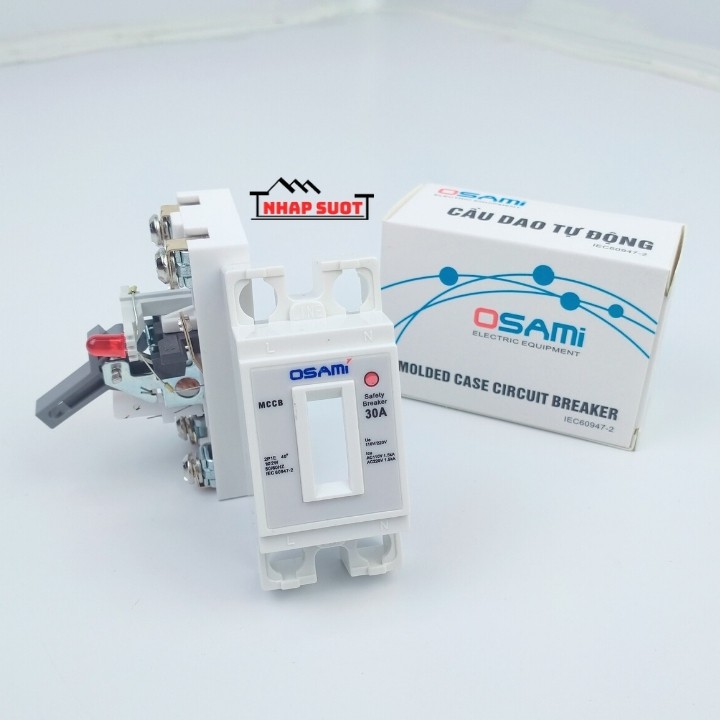 Aptomat CB Cóc Át Khối OSAMi 15A 20A 30A - Có Đèn Báo
