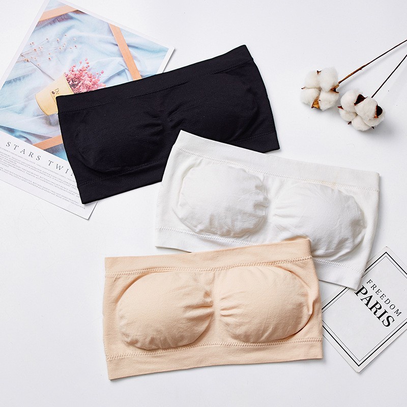 Áo bra không dây cúp ngực, mút mỏng chất cotton co dãn, mềm mịn HLBOUTIQUE B7735