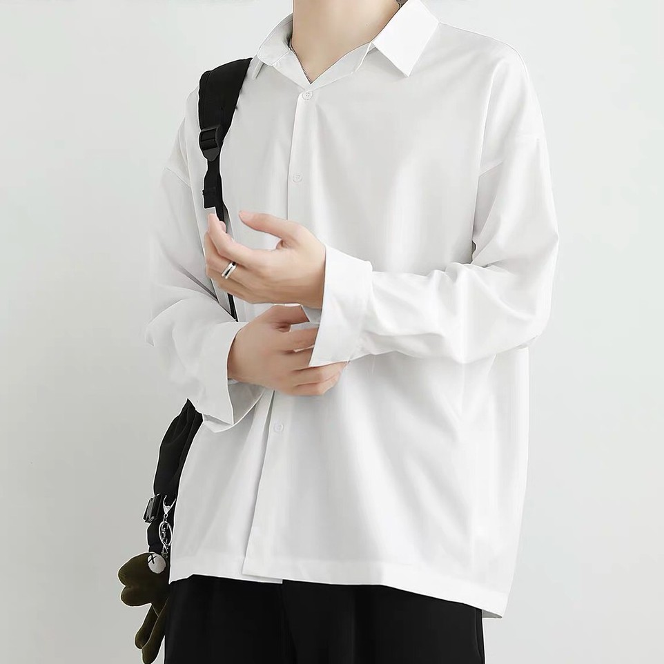 Áo sơ mi cổ bẻ from rộng UNISEX thời trang trẻ