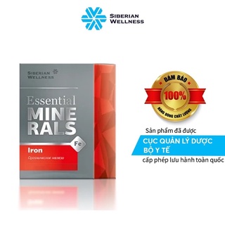 Viên uống sắt hữu cơ Essential Minerals Iron - Siberian Wellness - Hỗ trợ chuyển hóa năng lượng, giúp giảm mệt mỏi