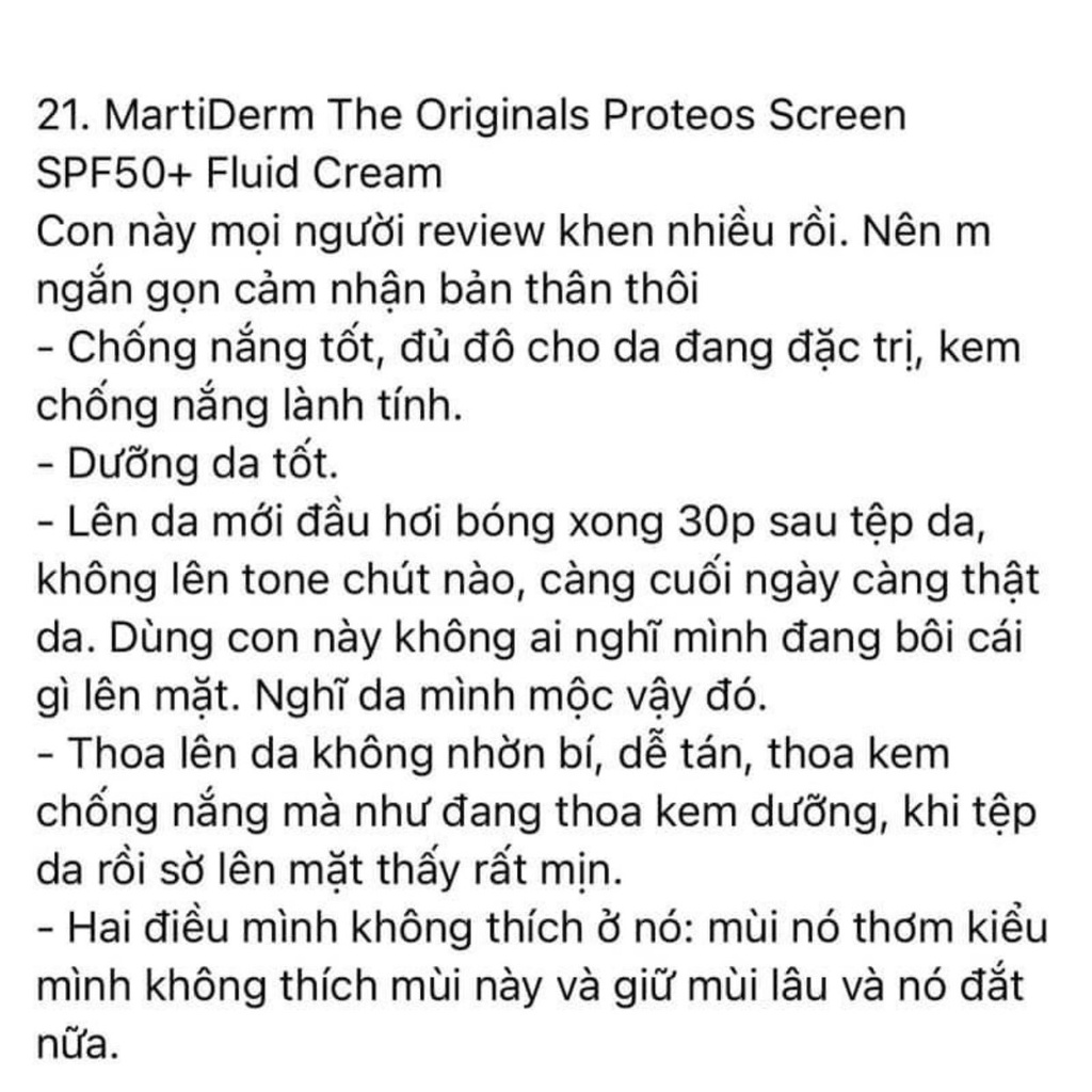 Kem Chống Nắng MartiDerm The Originals Proteos Screen SPF50+ Fluid Cream Mini 2ml - Kem Chống Nắng Phổ Rộng