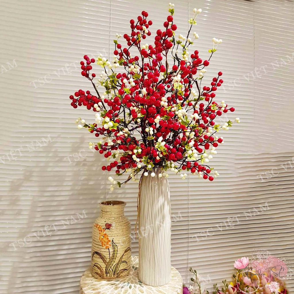 Lọ hoa cao 38 cm - Bình hoa gốm sứ Bát Tràng cao cấp - Decor trang trí nhà đẹp đón Tết