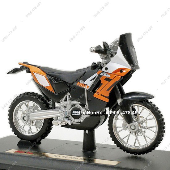 MS: 8856 - XE MÔ HÌNH TỈ LỆ 1:18 - MOTO ĐỊA HÌNH KTM 450 RALLY - MAISTO